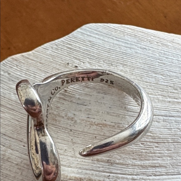 Tiffany & Co. Open Heart Ring Elsa Peretti Sterling Silver 925 Size 6 VGUC - Picture 6 of 10